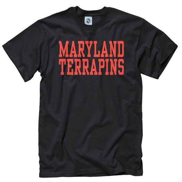 Maryland Terrapins Stacked Text Neon WEM T-Shirt - Black,We sell and wholesale Maryland Terrapins Stacked Text Neon WEM T-Shirt - Black on line form chian!